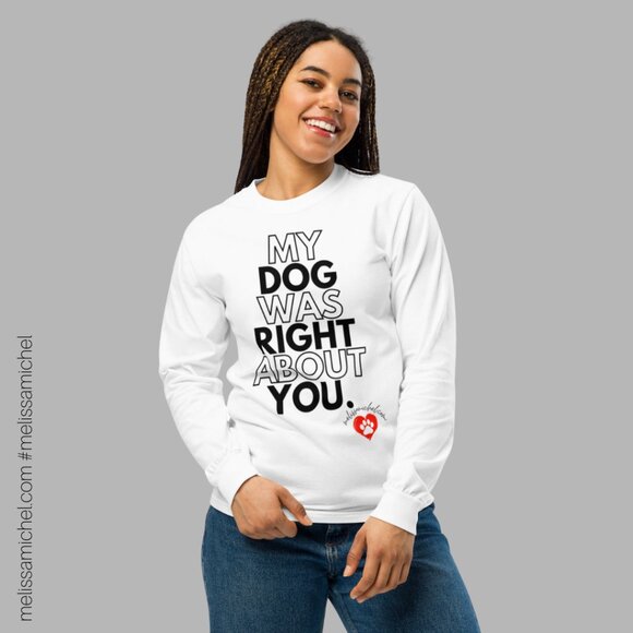 New! My Dog Collection Unisex Garment-Dyed Heavyweight Long-Sleeve Shirt - Picture 2 of 5